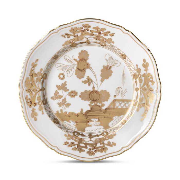 

Ginori 1735 Oriente Italiano Золотая плоская обеденная тарелка, белый
