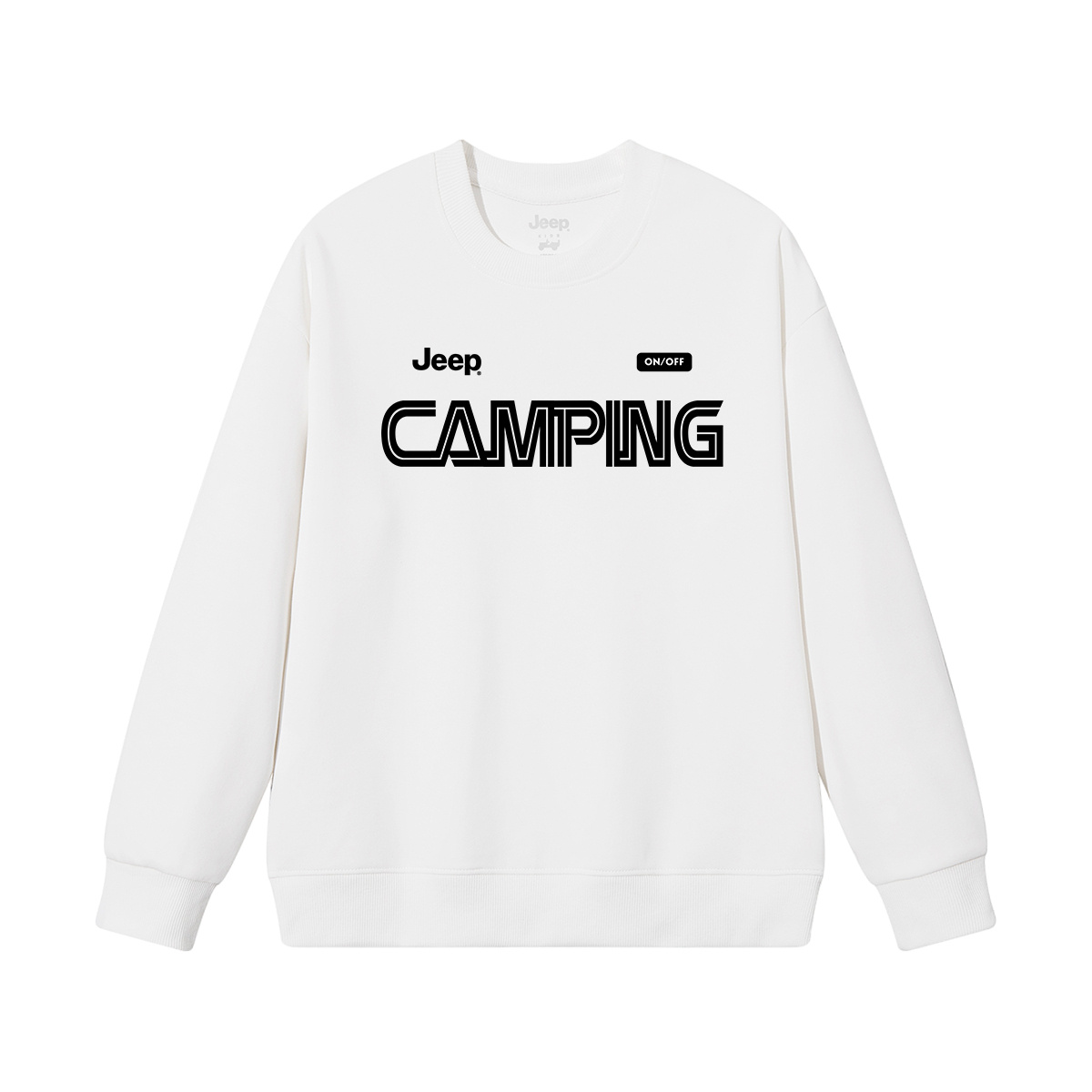 Детский свитшот с круглым вырезом Moderate Jeep, new year красный fleece-lined — фото 3