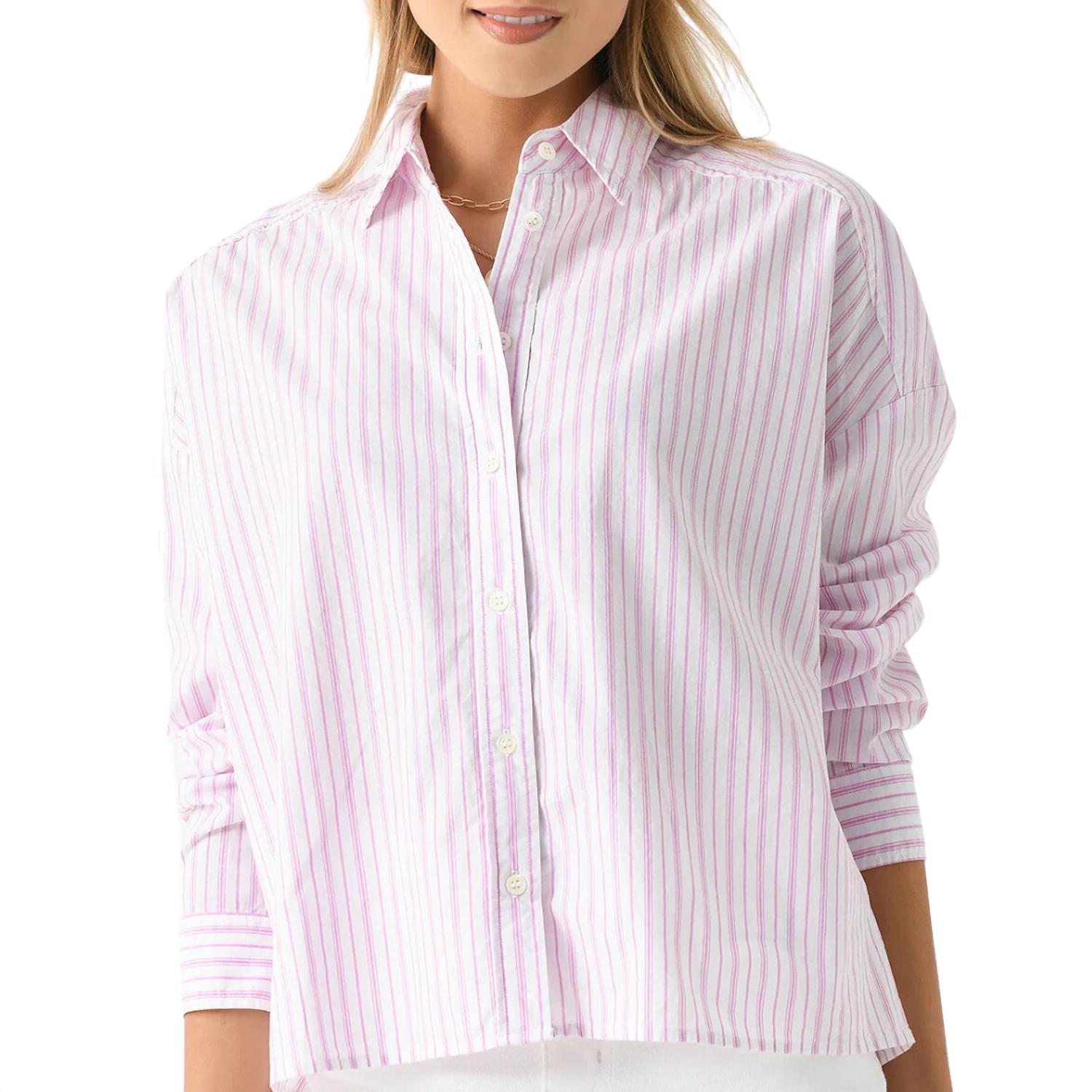 

Рубашка Райли в полоску пиона XIRENA, цвет peony stripe