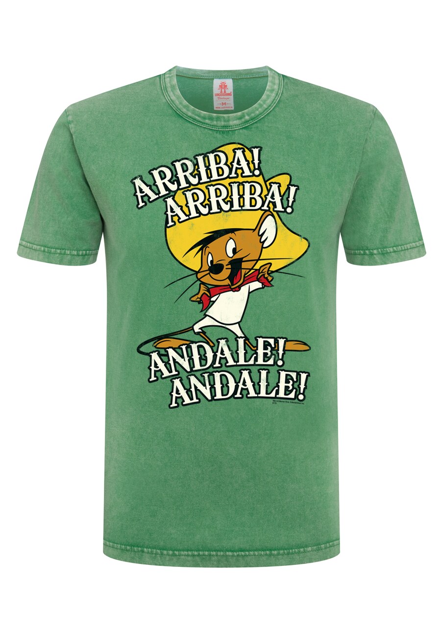 

Классическая футболка LOGOSHIRT Shirt Looney Tunes - Speedy Gonzales, зеленый