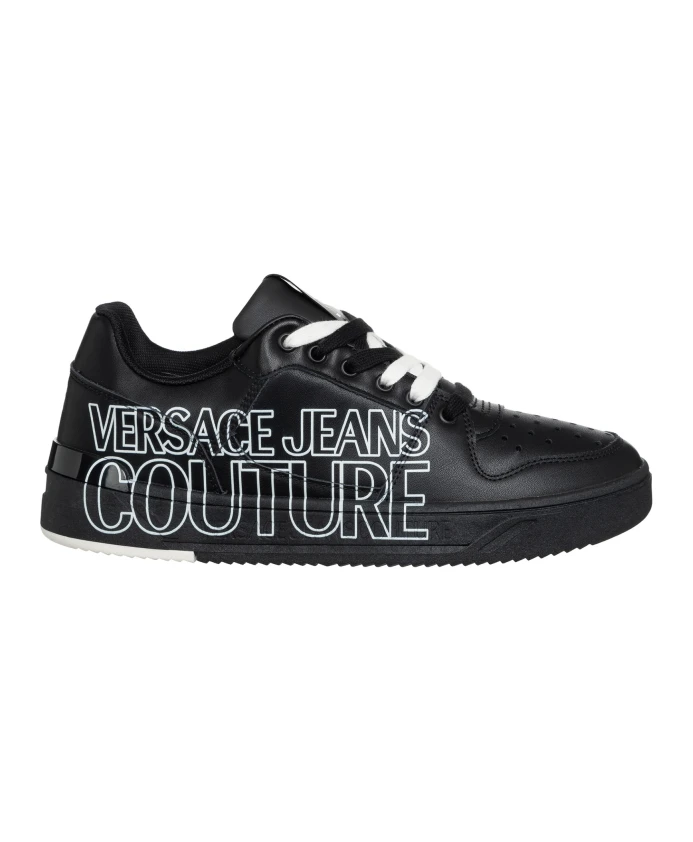 

Кроссовки со звездами и узором на шнуровке Versace Jeans Couture, черный