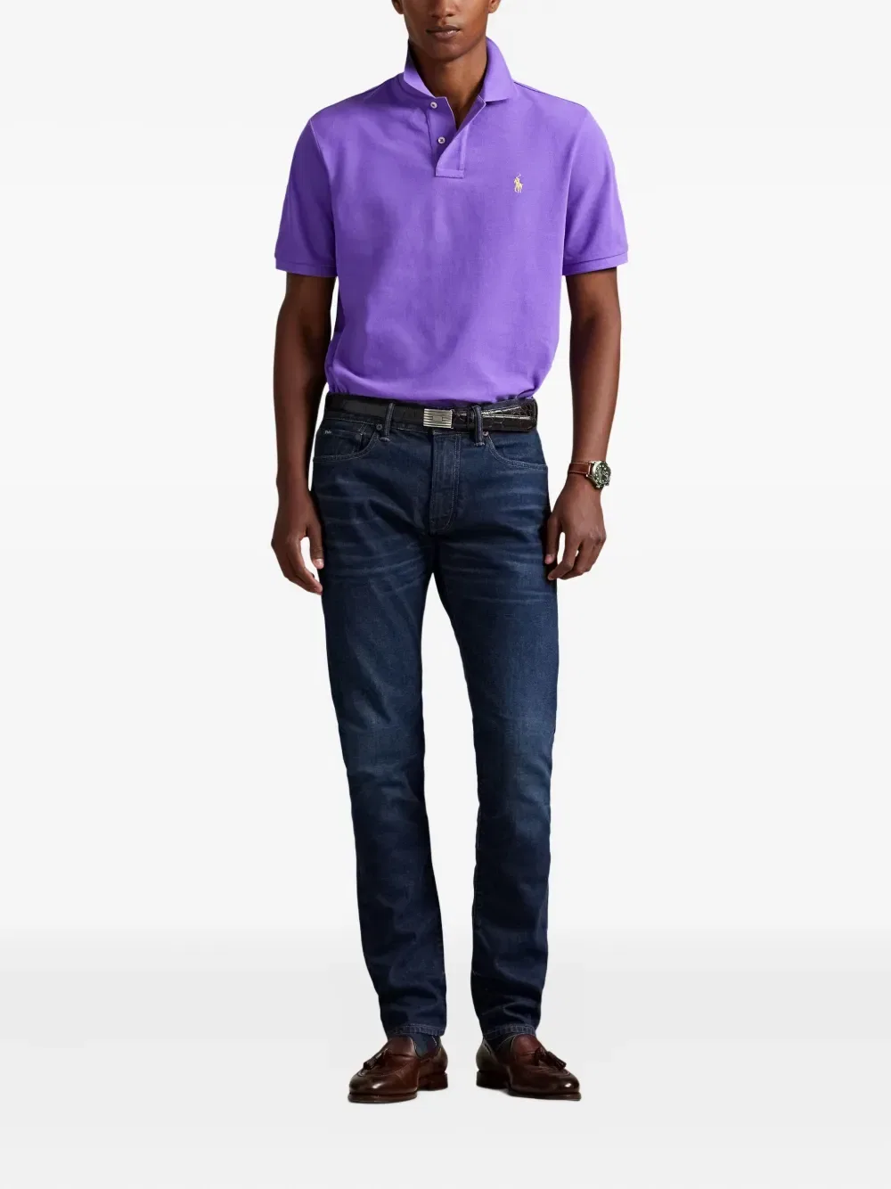 Рубашка-поло с коротким рукавом Polo Ralph Lauren, фиолетовый — фото 2