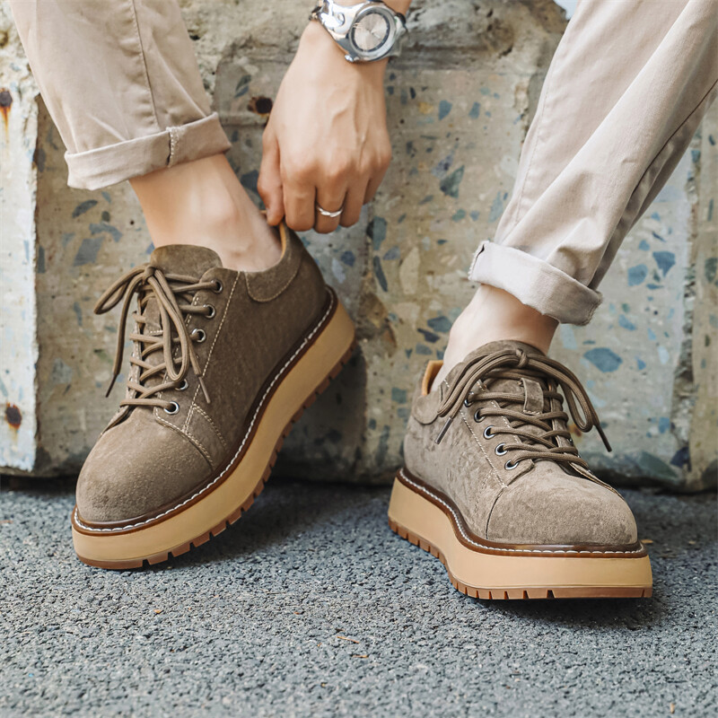 Туфли мужские Men"s Casual Men Low-Top Weishibangwei, желтый — фото 3