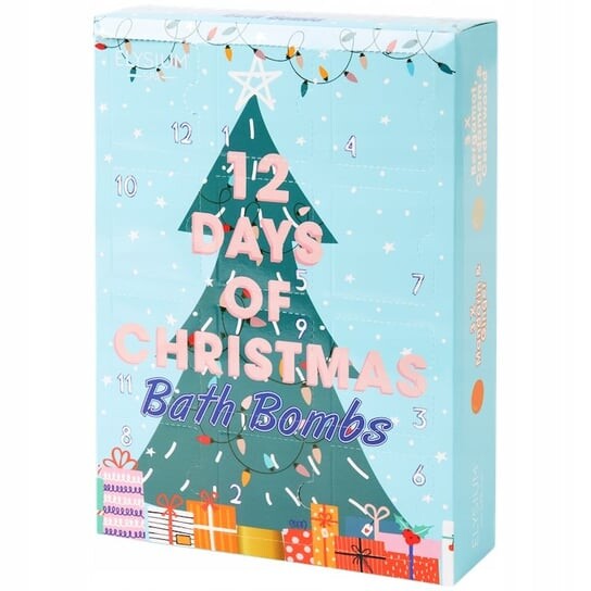 

Рождественский адвент-календарь с бомбочками для ванны, 12 шт., Inna marka, синий