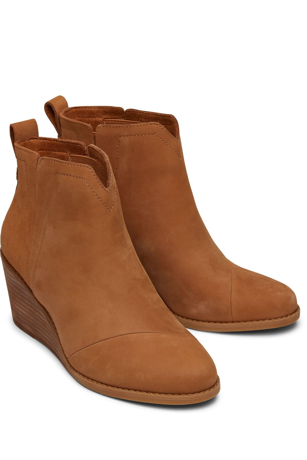 Ботинки Clare на танкетке из замши Toms, коричневый — фото 3