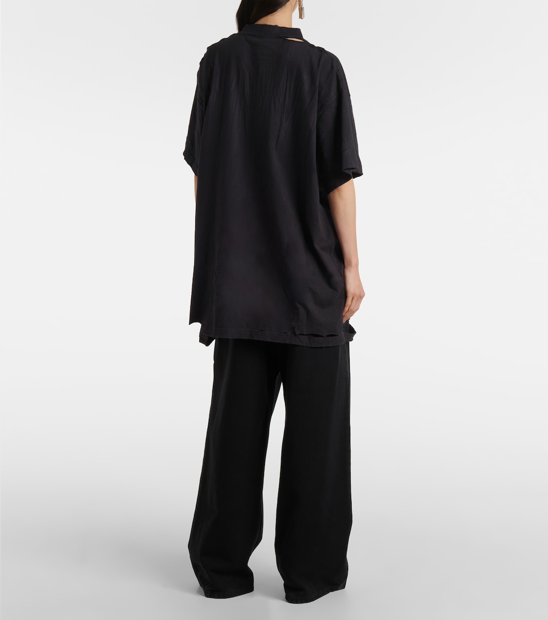 Футболка из хлопкового джерси "Планета Земля" Balenciaga, Washed Black — фото 3