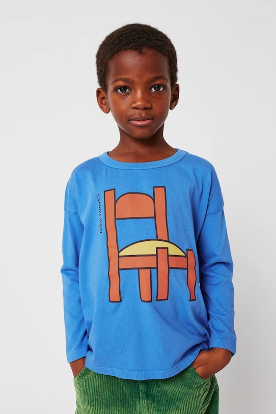 

Детская хлопковая кофта с длинным рукавом Chair Bobo Choses, синий