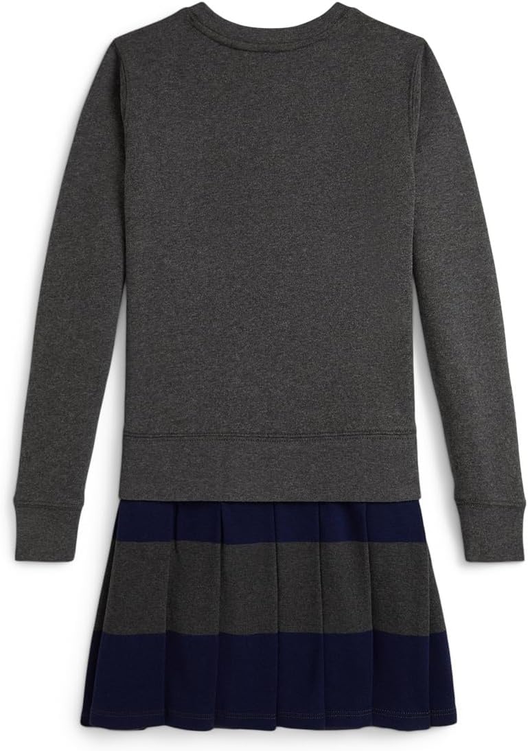 Платье Polo Ralph Lauren Kids Big Pony Fleece Sweatshirt Dress, цвет Windsor Heather — фото 2