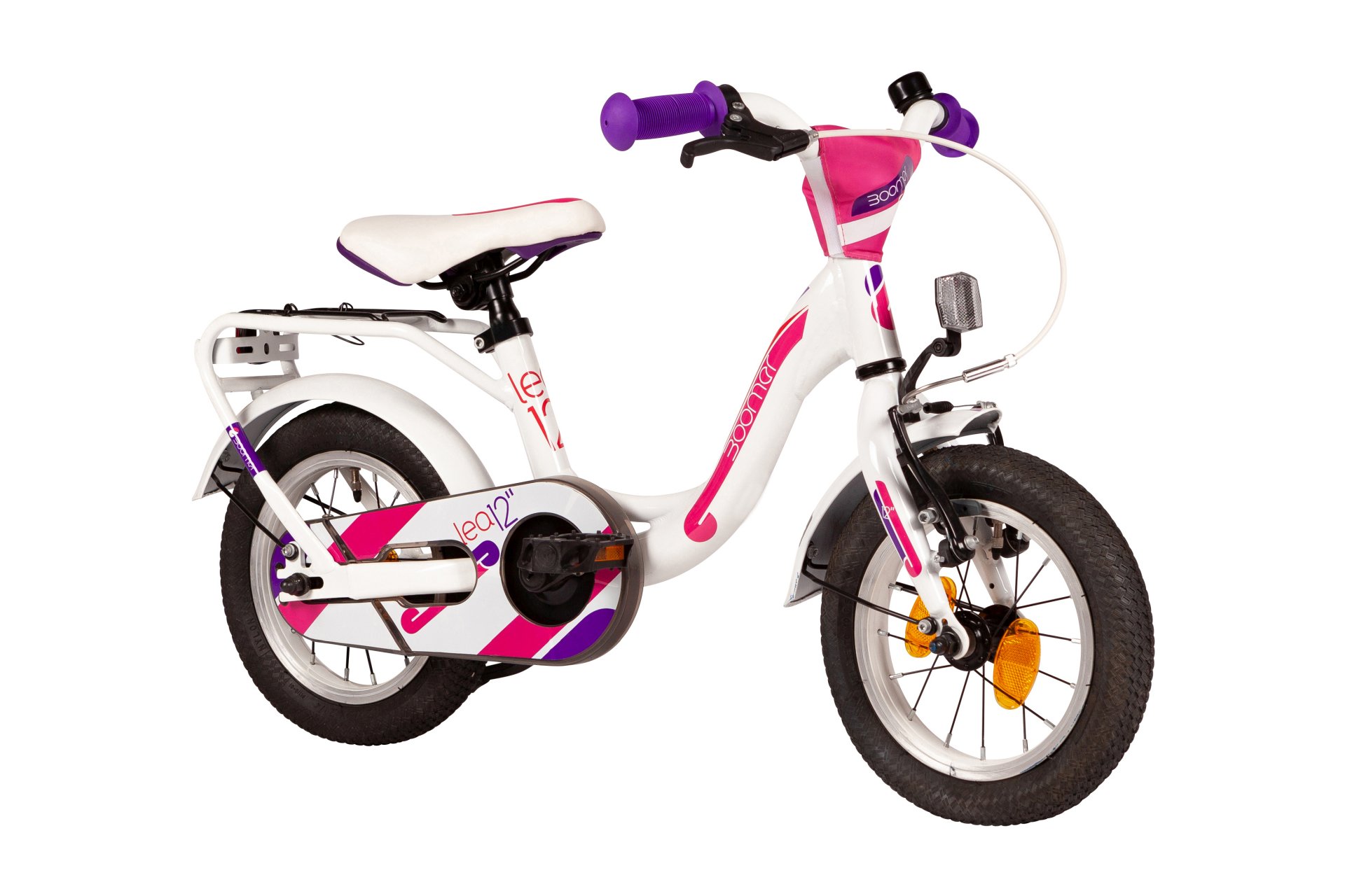 Детский велосипед Boomer Lea 12 - 12 дюймов - Tiefeinsteiger - 2024, цвет Weiß|white/pink — фото 2