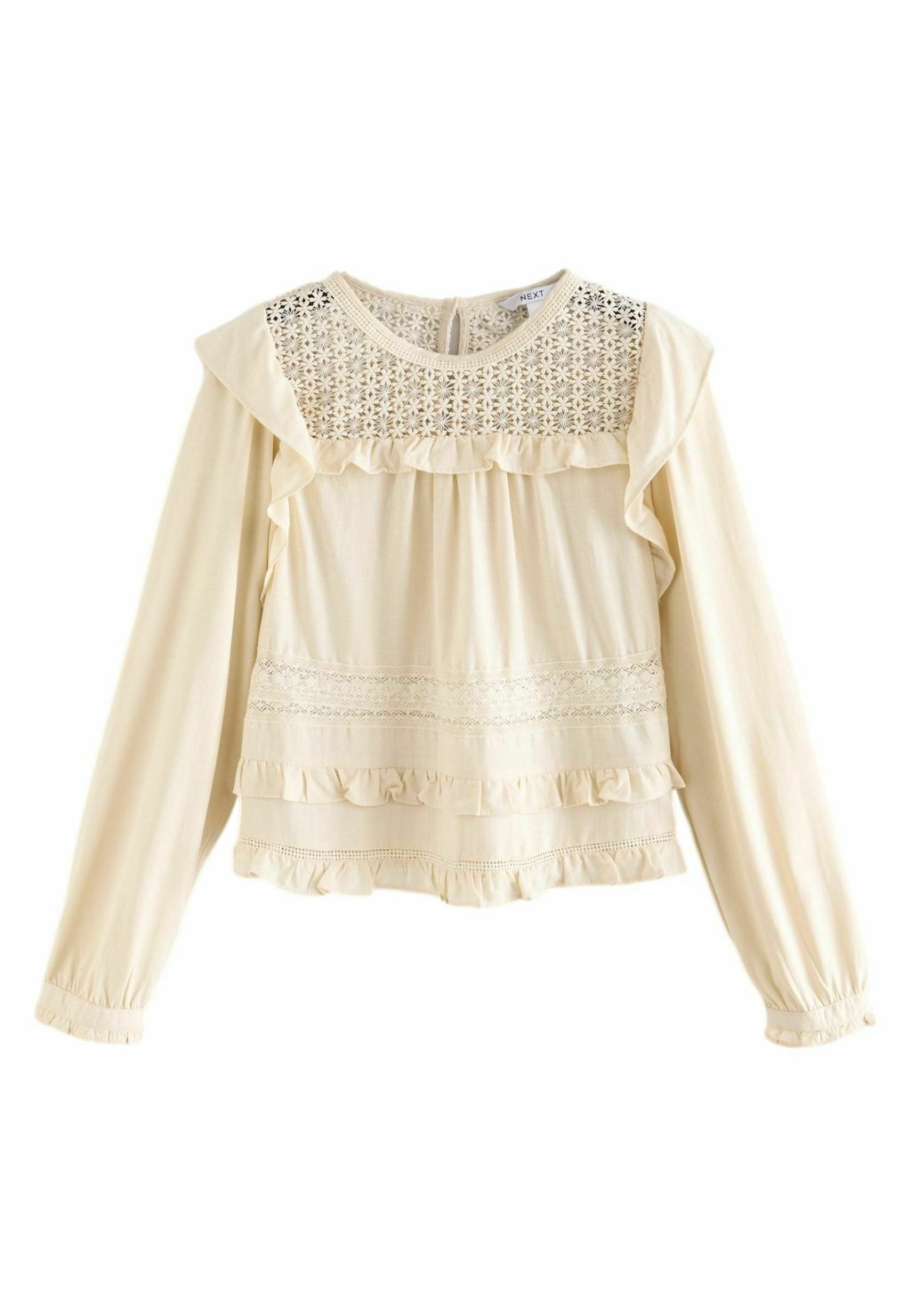 

Блуза FRILL REGULAR FIT Next, белый