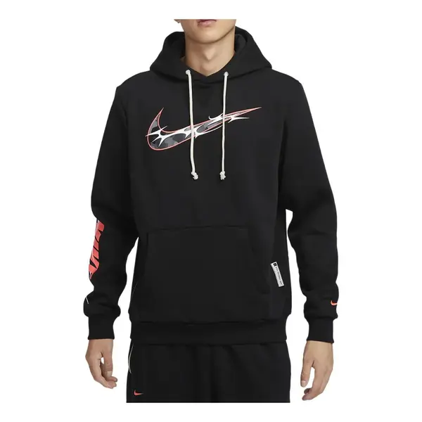 

Толстовка standard issue hoodie 'black' Nike, черный