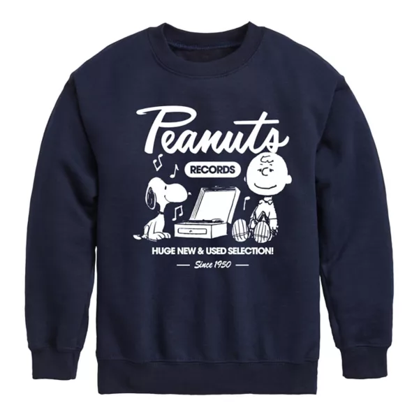 

Флисовая толстовка Peanuts Records Snoopy & Charlie Brown для мальчиков 8-20 лет Licensed Character, синий