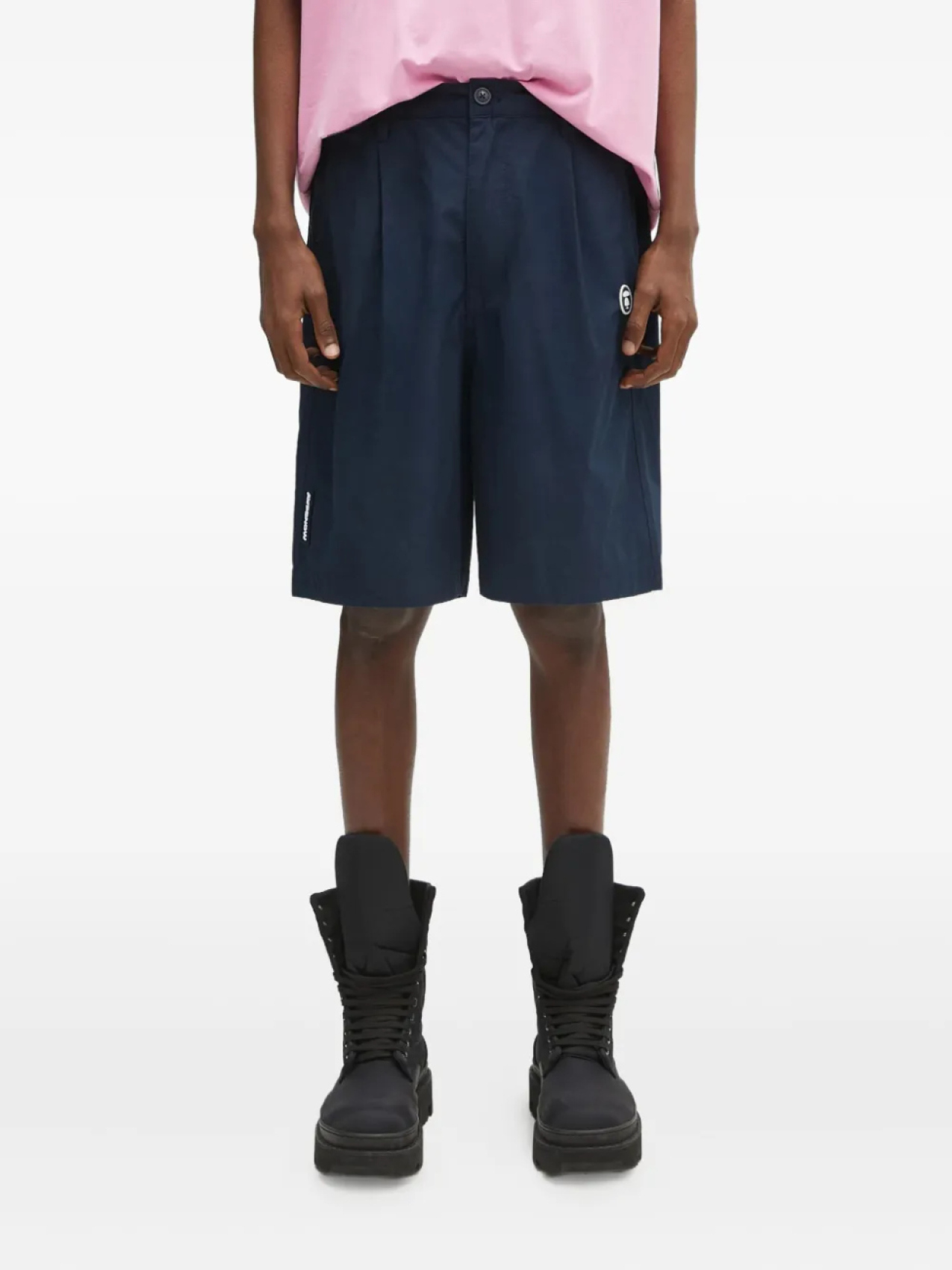 

Шорты-бермуды с вышитым логотипом AAPE BY *A BATHING APE, синий