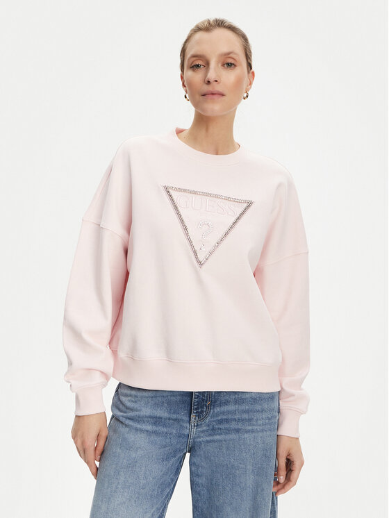 

Свитшот regular fit W5YQ04 KC8I0 Guess, розовый