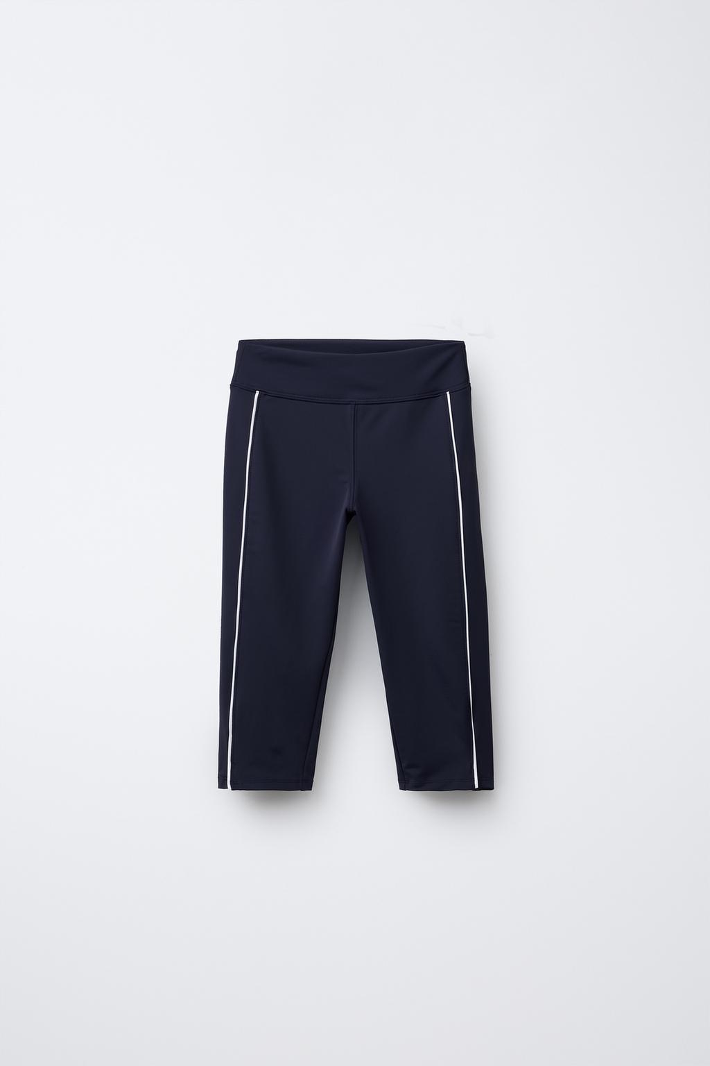 

Спортивные укороченные брюки ZARA, синий