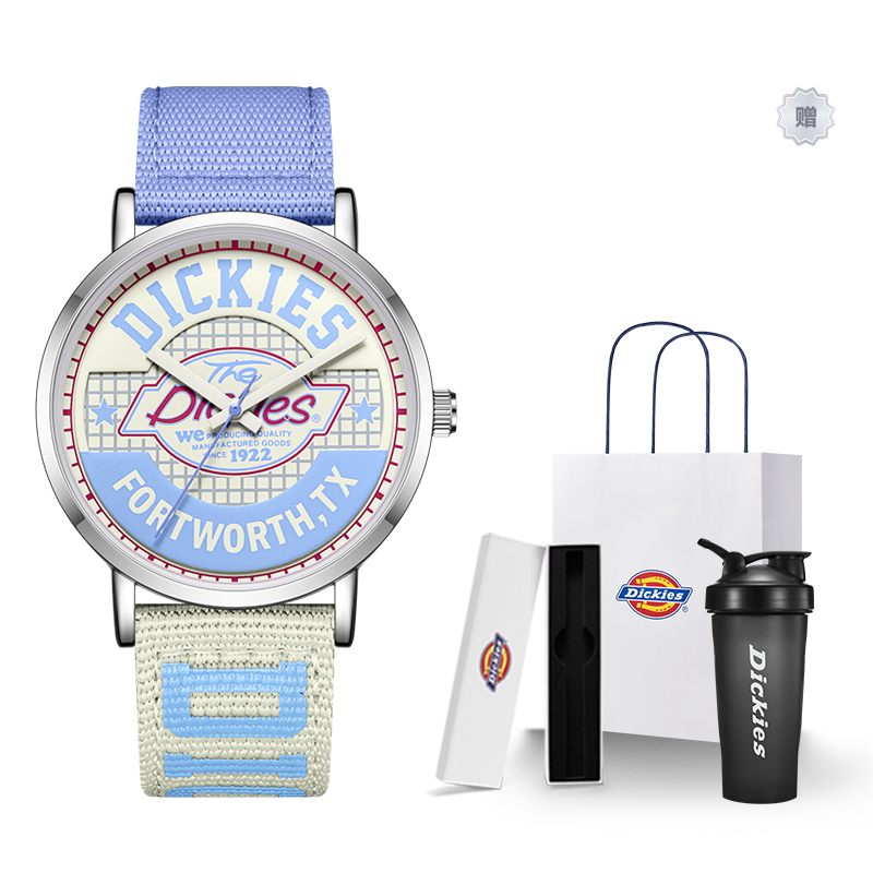 

Dickies Часы Wrist Watch Quartz Movement Nylon Strap Pink Watch Dial Women's Watch Classic Box, 230U60LYXCL-541V2-72SY