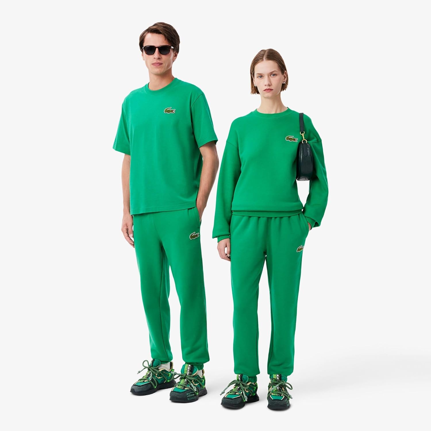 Спортивные брюки Lacoste Core Collection, свободный крой для спорта, Fluorine Green — фото 2