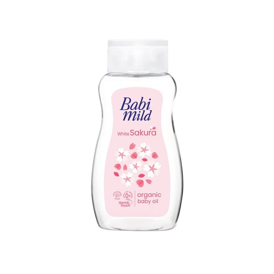 

Babimild Babi Mild Baby Oil Белая Сакура Органическое 100 мл. ออยล์บำรุงผิว, Pink