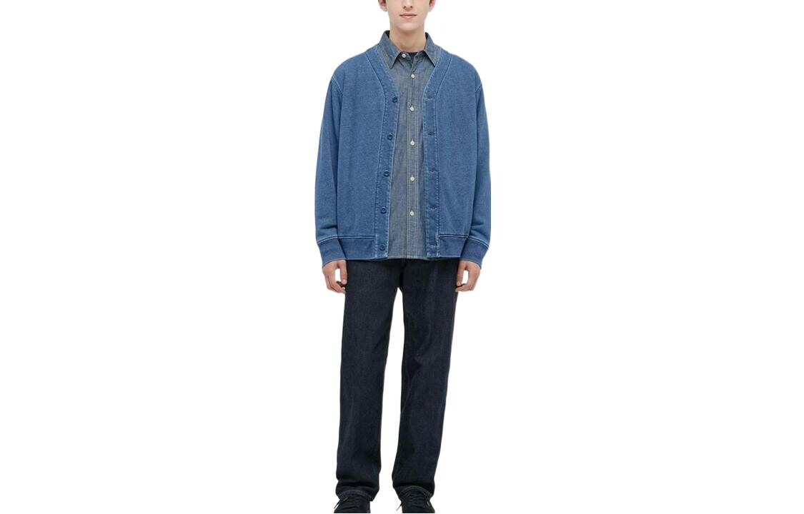 

Толстовка унисекс королевского синего цвета Uniqlo, синий