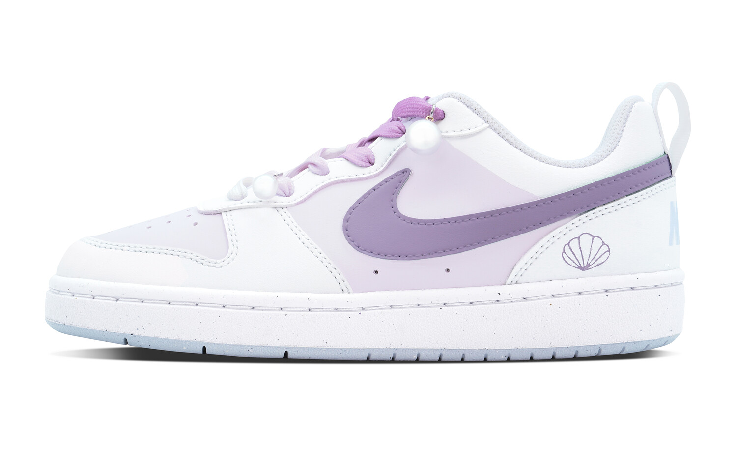 

Кроссовки Nike Court Borough Skateboard Shoes Women's Low-Top White Purple, Фиолетовый, Кроссовки Nike Court Borough Skateboard Shoes Women's Low-Top White Purple