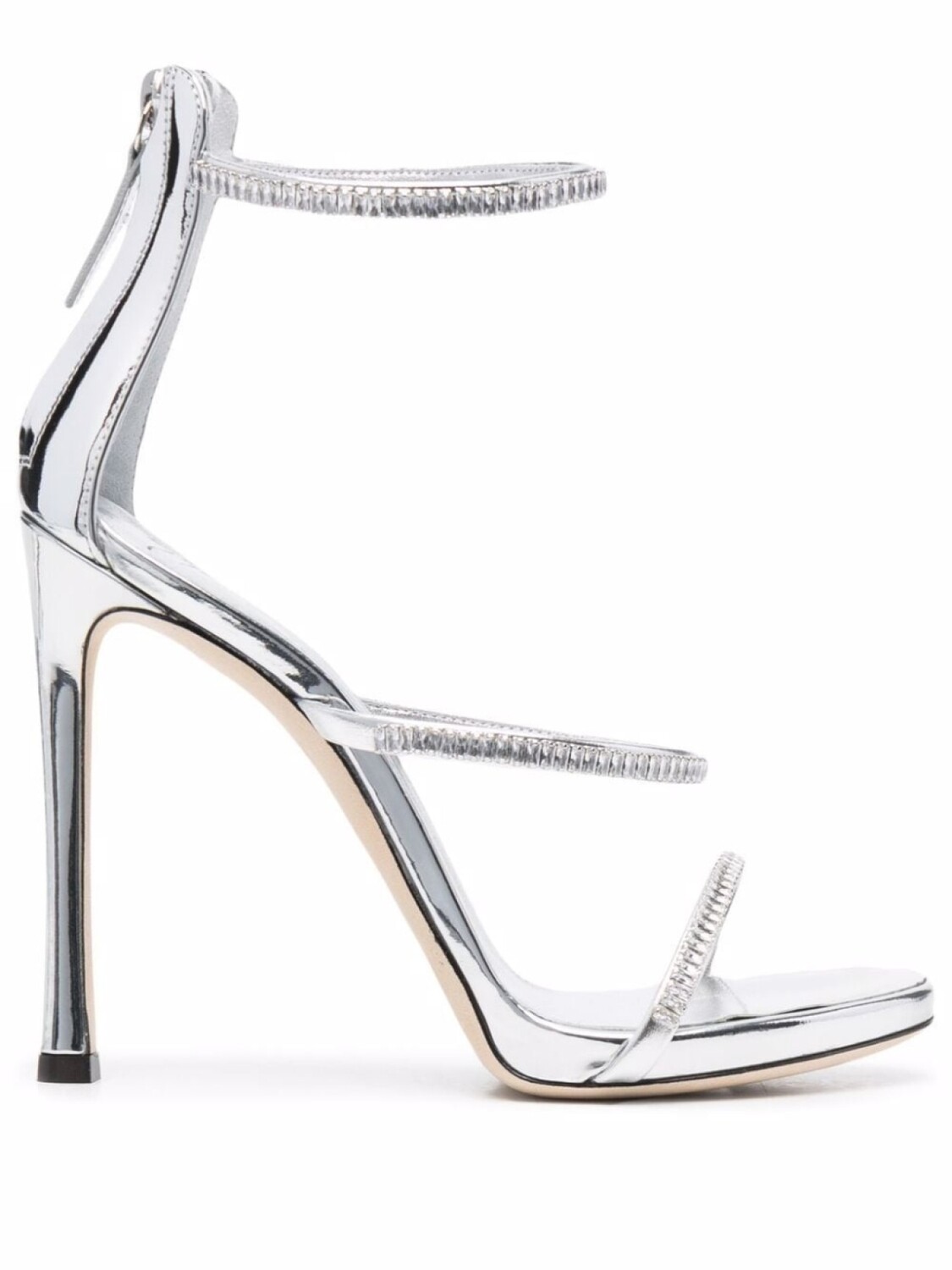 

Giuseppe Zanotti декорированные босоножки Harmony, серебряный