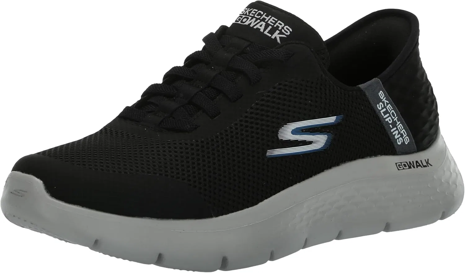 Мужские слипоны Skechers Go Walk Flex Hands Free, Black Grey
