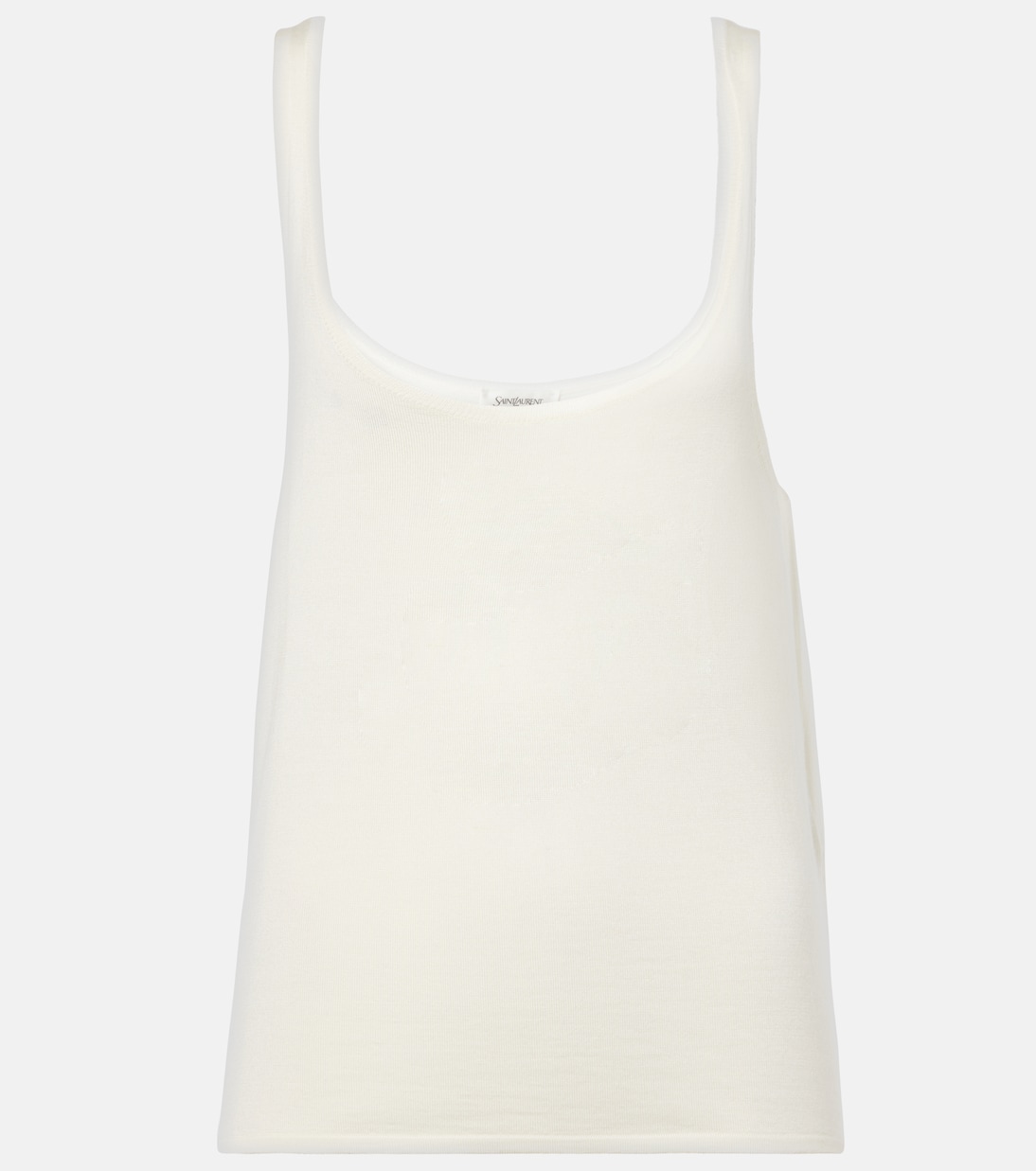

Кашемировая, шерстяная и шёлковая майка Saint Laurent, Naturel
