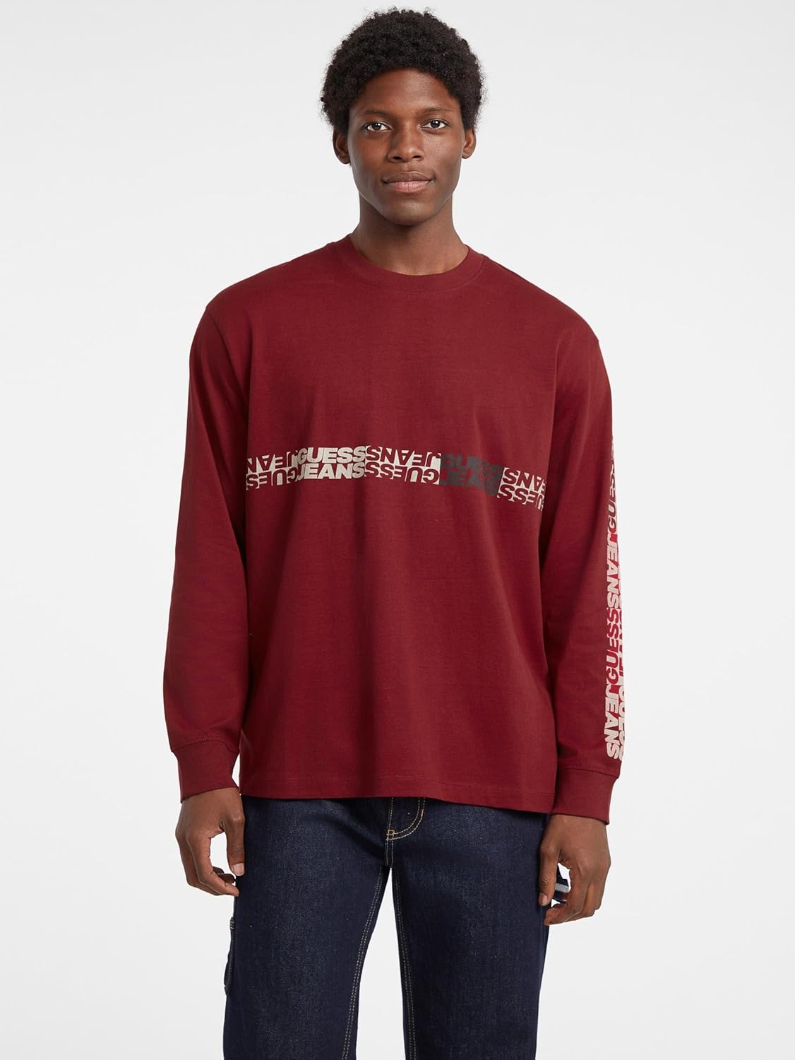 

Футболка GUESS с круглым вырезом и длинными рукавами с логотипом, Ravishing Red, Красный, Футболка GUESS с круглым вырезом и длинными рукавами с логотипом, Ravishing Red