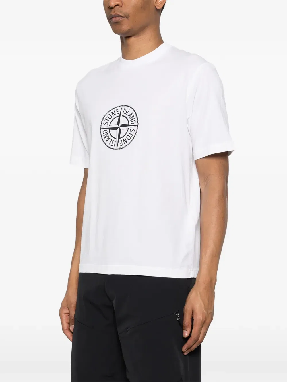 Футболка из органического хлопка Stone Island, белый — фото 3