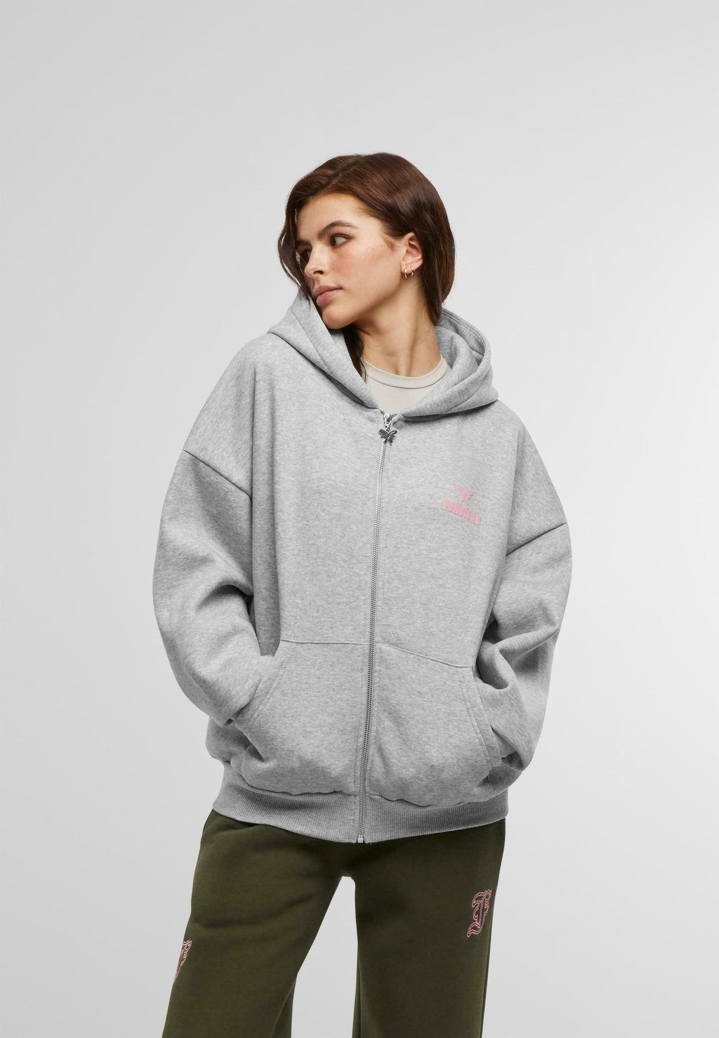

Толстовка CHEST LOGO con cappuccio FELICIOUS, серый