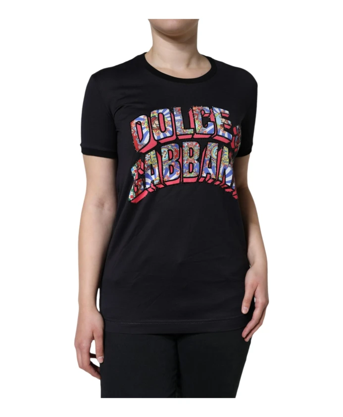 

Хлопковая футболка It с логотипом Dolce & Gabbana, черный