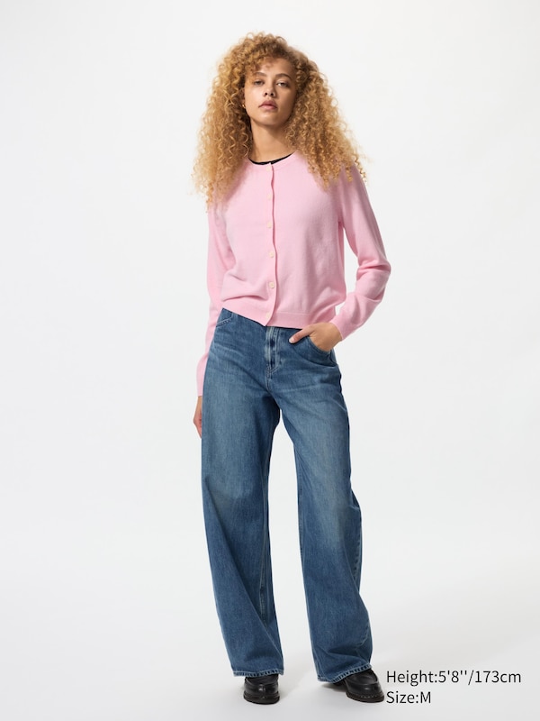 Короткий кардиган из 100% кашемира Uniqlo, 56 olive — фото 2
