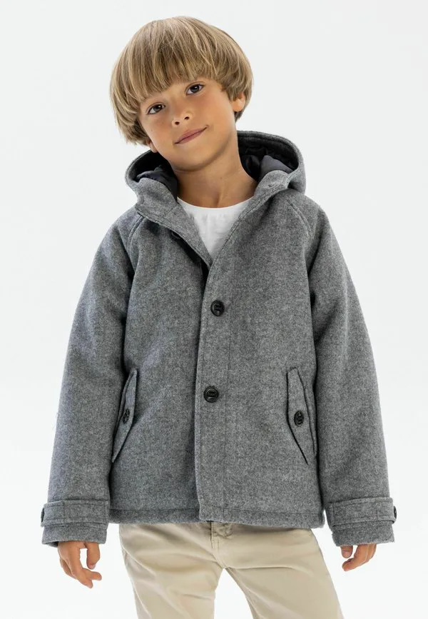 Зимнее пальто с капюшоном, стандартного кроя. Minoti, Dark Grey