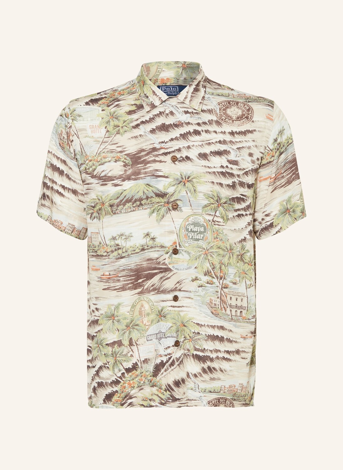 

Курортная рубашка классического кроя Polo Ralph Lauren, коричневый