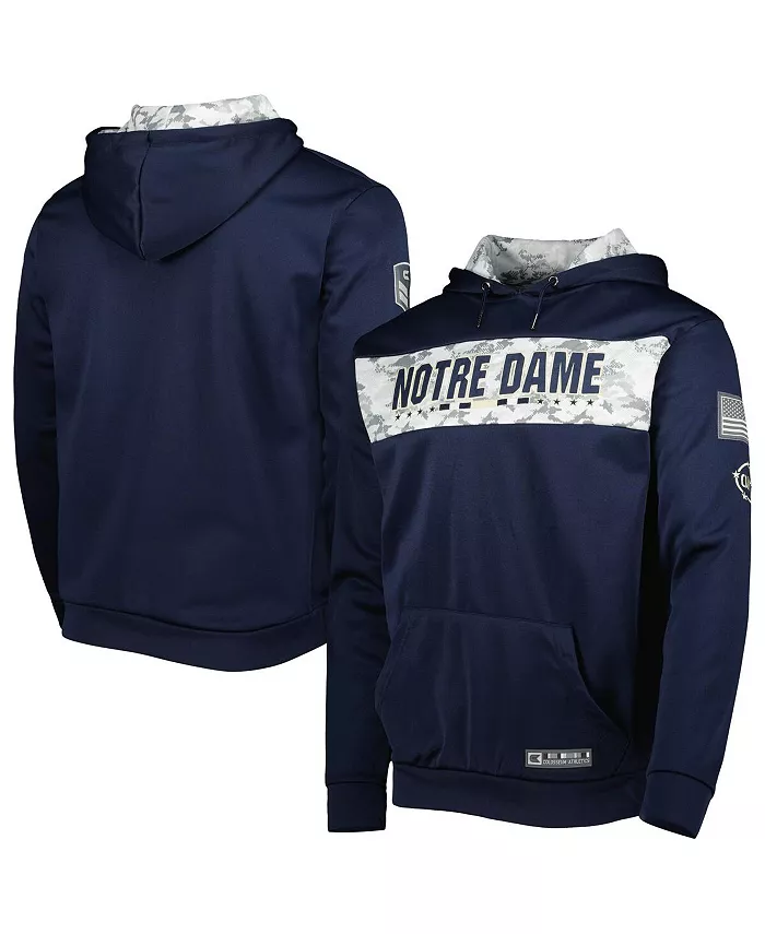 

Мужская толстовка с капюшоном Notre Dame Fighting Irish OHT Military-Inspired Appreciation Team Color в темно-синем цвете Colosseum