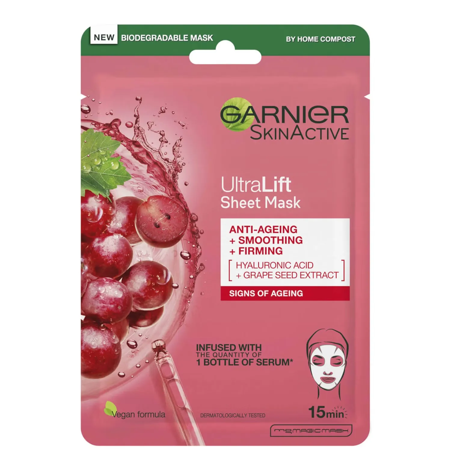 

Омолаживающая тканевая маска для лица Ultralift. Garnier