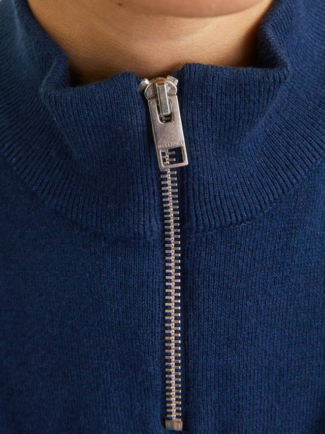 Детский джемпер с молнией из смесового хлопка Emil Jack & Jones, Navy Blazer — фото 4