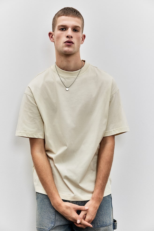 

Футболка свободного кроя H&M, бежевый