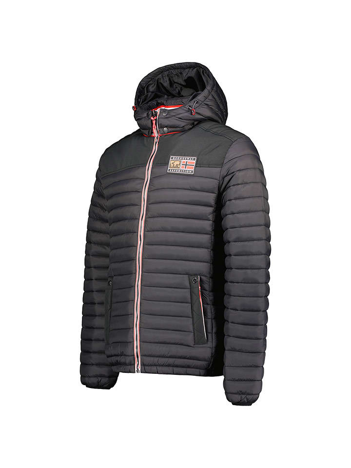 Geographical Norway Стеганая куртка «Адальмо» черного цвета — фото 3