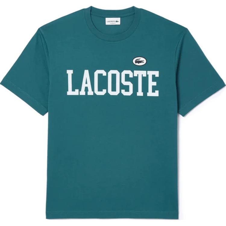 

LACOSTE Футболка мужская зеленая, Зеленый, LACOSTE Футболка мужская зеленая