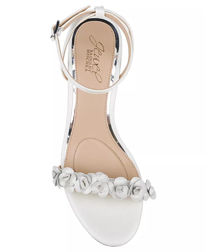 Женские босоножки Sawyer Block Heel Dress Sandals Jewel Badgley Mischka, белый — фото 4