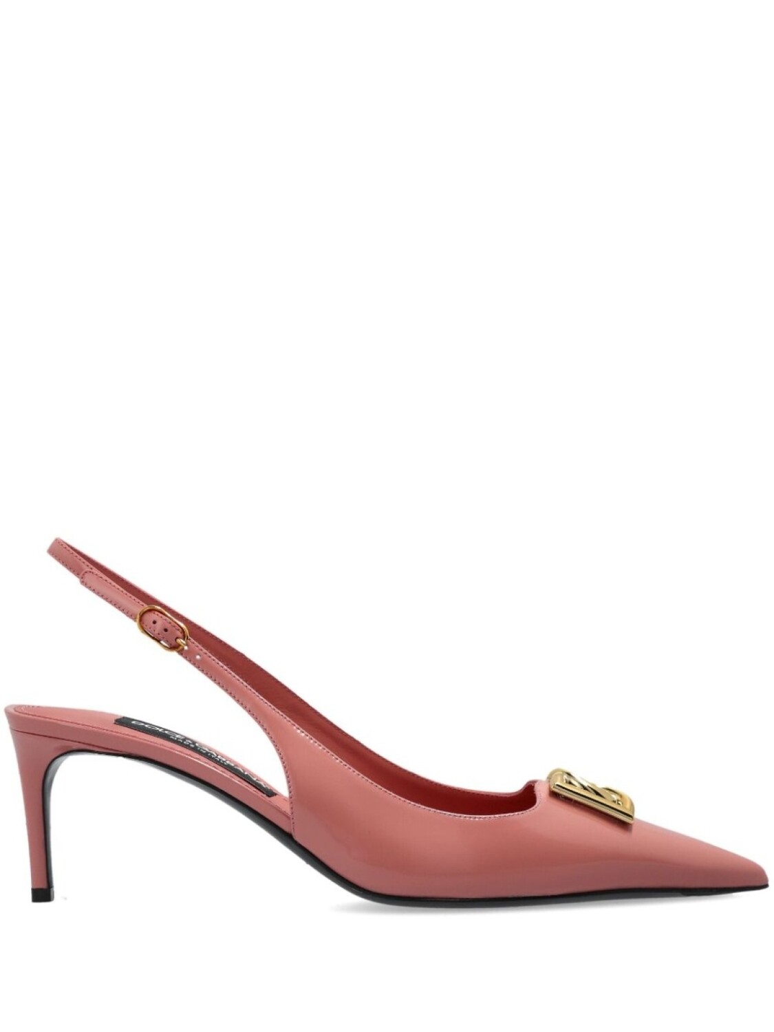 Туфли-лодочки Dolce & Gabbana Lollo 75 мм с открытой пяткой, розовый