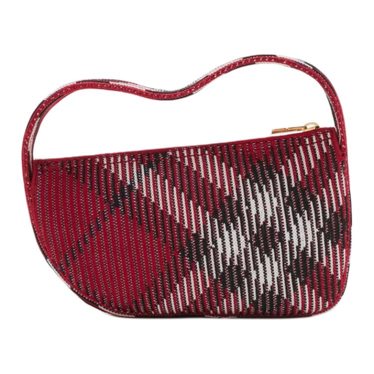 Миниатюрная женская сумка Burberry из полиамида, красная — фото 3