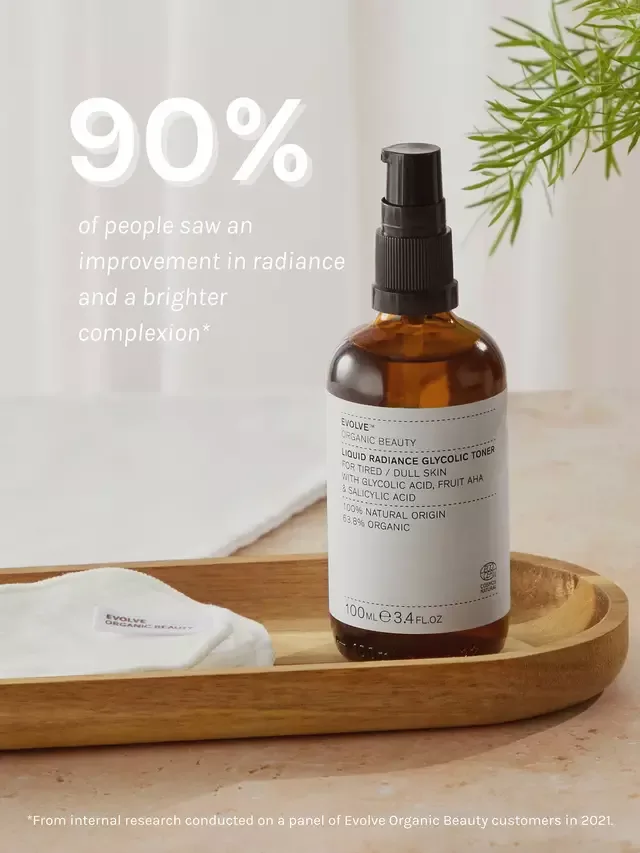 Тоник Evolve Organic Beauty — Жидкий Liquid Radiance с гликолевой кислотой, 100 мл — фото 3