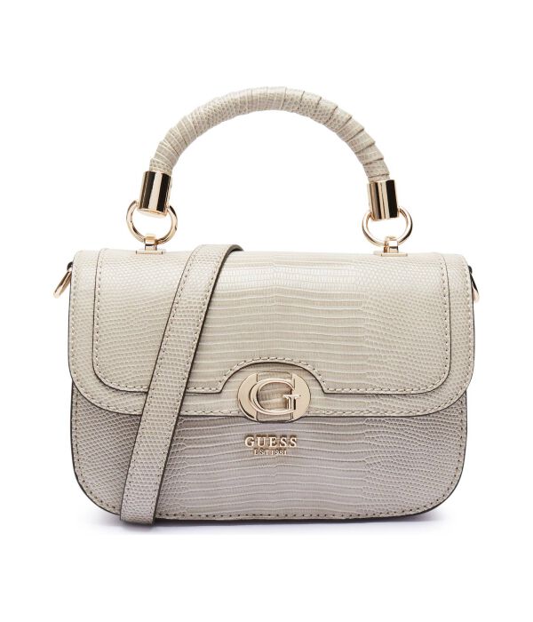 

Сумка женская Guess Orlina с монограммой через плечо, бежевый