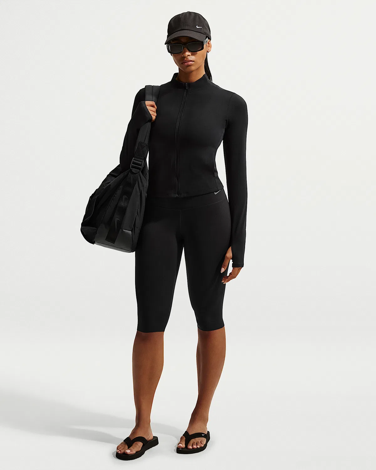 Женская куртка Nike Zenvy Dri-FIT на молнии, Black/Cool Grey — фото 4