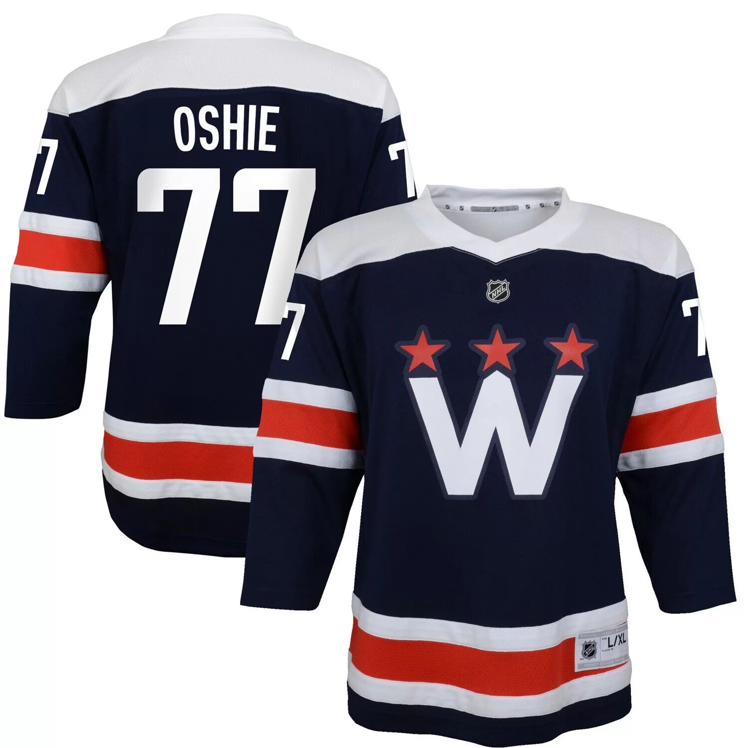 

Молодежная футболка TJ Oshie Navy Washington Capitals 2020/21, альтернативная реплика игрока Outerstuff