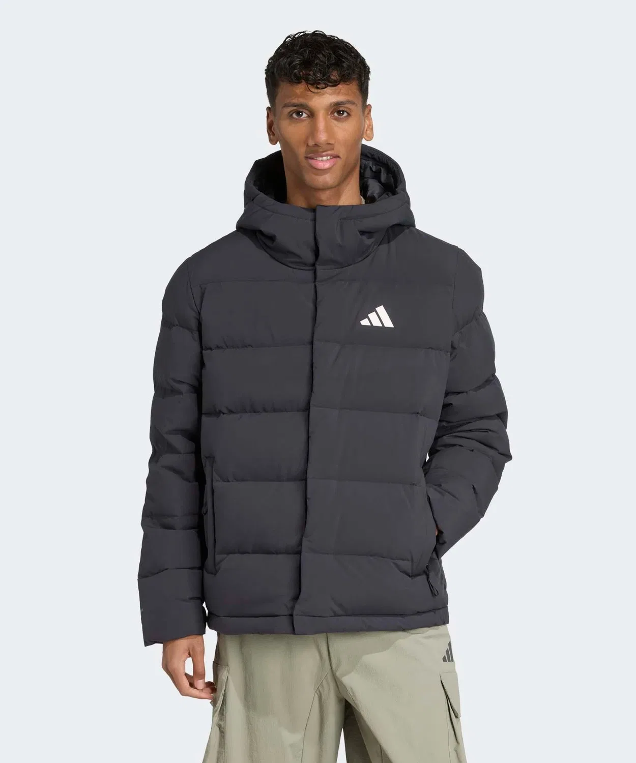 Куртка пуховая с капюшоном Climawarm Adidas, чёрная