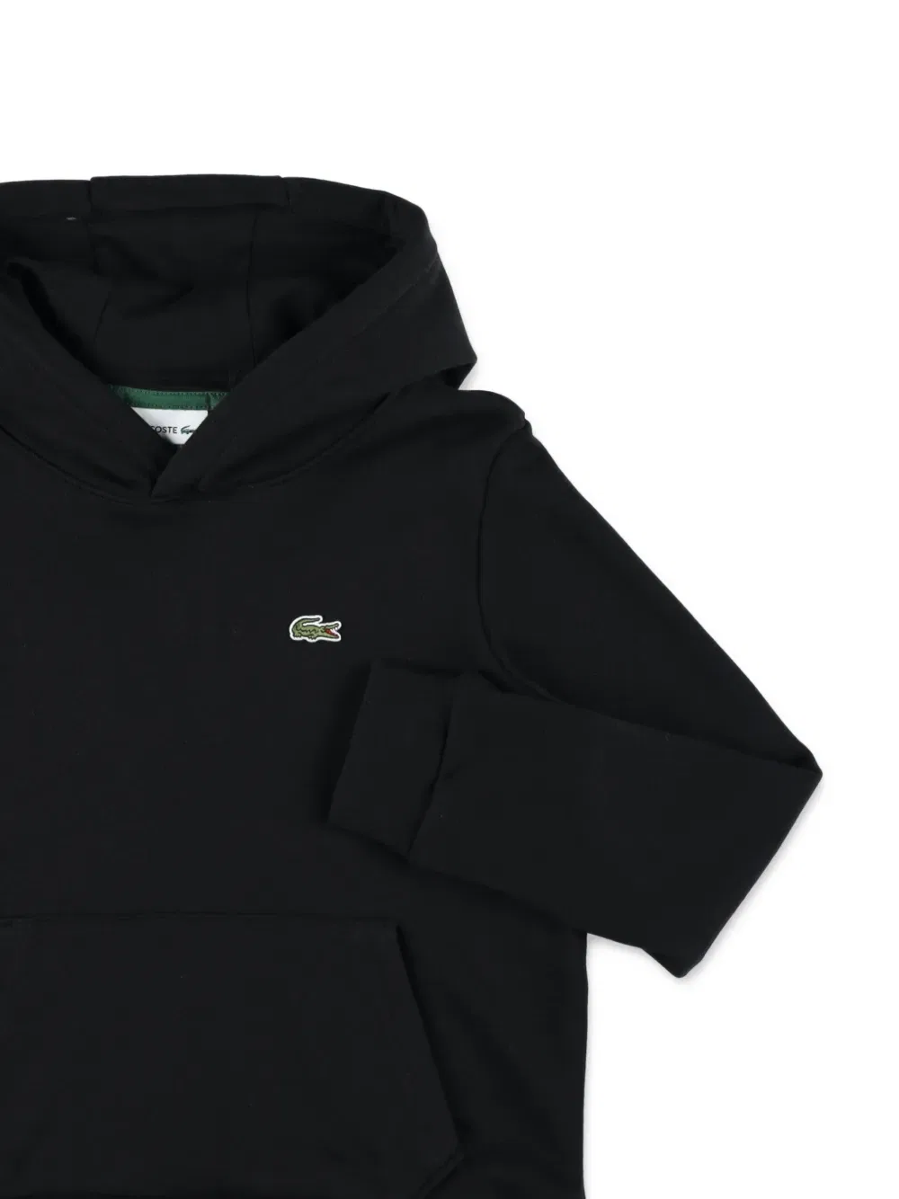 Худи с вышитым логотипом Lacoste Kids, черный — фото 3