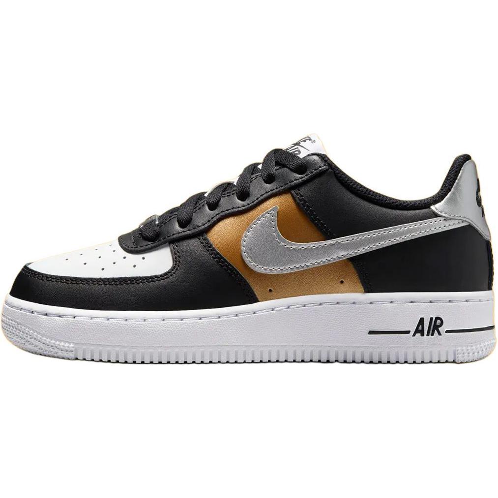 

Nike Детские кроссовки для скейтбординга Air Force 1 с амортизацией, износостойкие, низкие, черно-белые